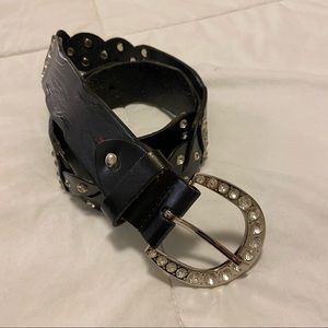 Black Belt With Rhinestones